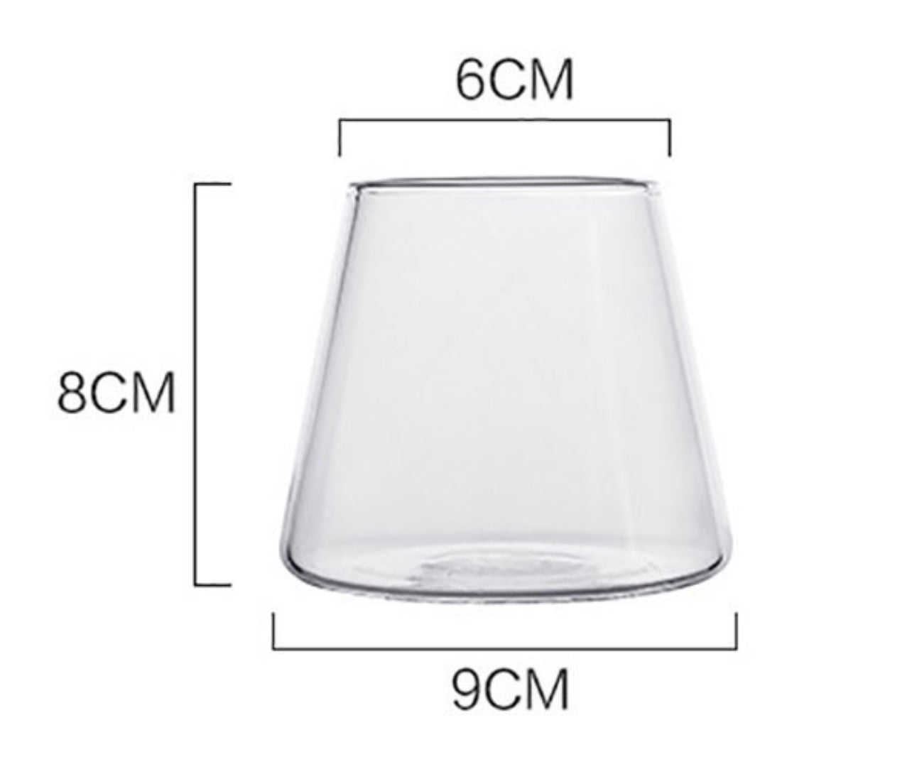 Stemless Borosilicate Stylish Triangle Glass- Wine Glass - Whiskey Glass- Vinyl Blanks- 300ml